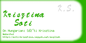 krisztina soti business card